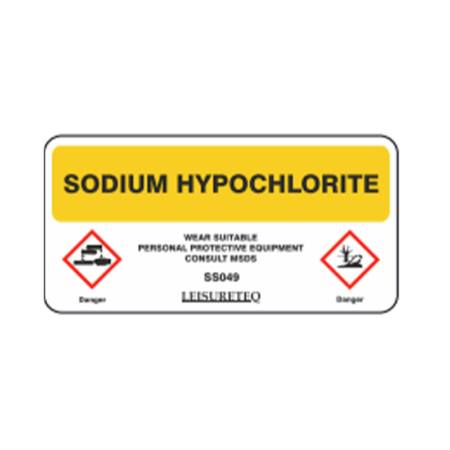 Sodium Hypochlorite Label - 200 x 100